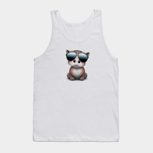 Cute Baby Hippo Wearing Sunglasses Tank Top